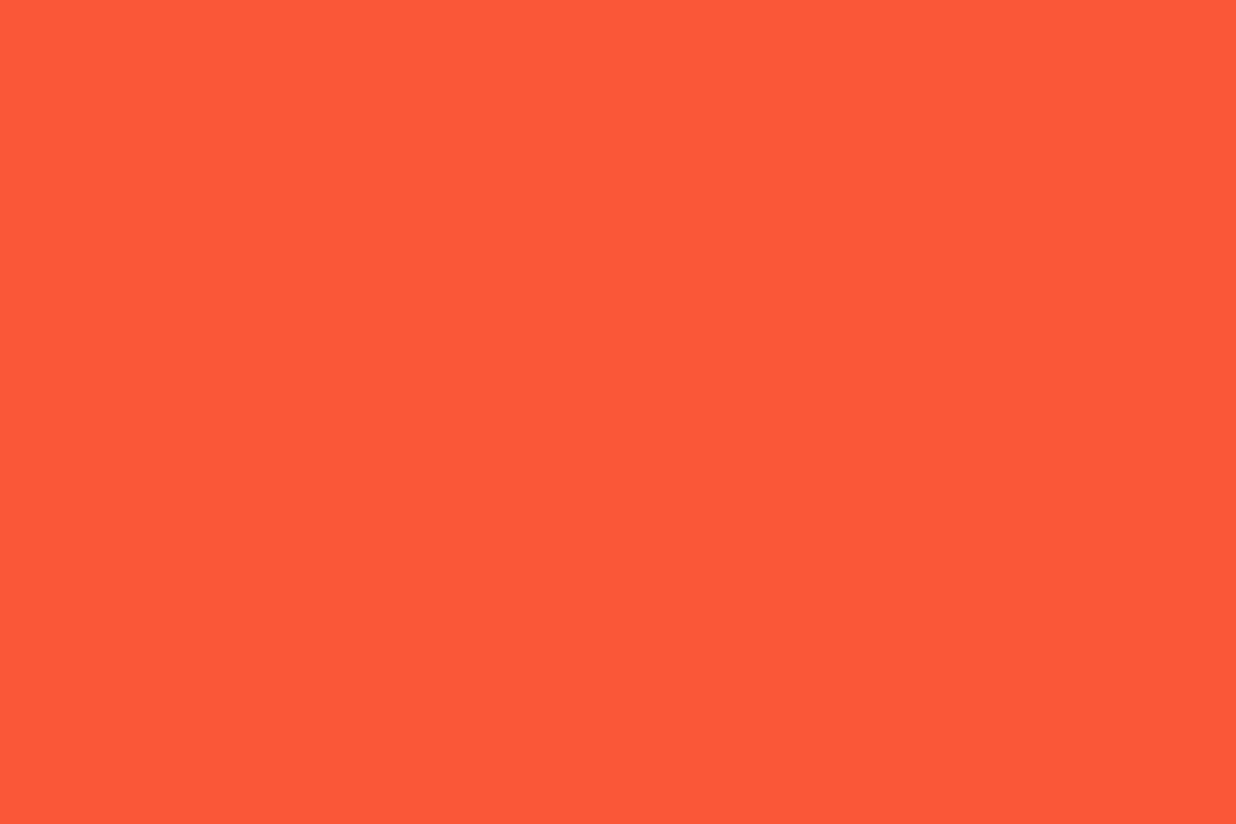 Solid warm orange background, vibrant and energetic.